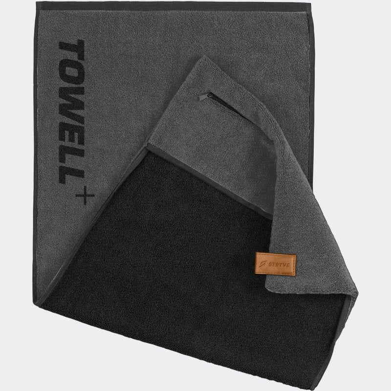 Towell+ Pro Gym Towel | All Black | Stryve