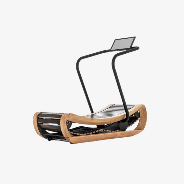 Sprintbok Wooden treadmill from nohrd manual treadmill in oak wood side view