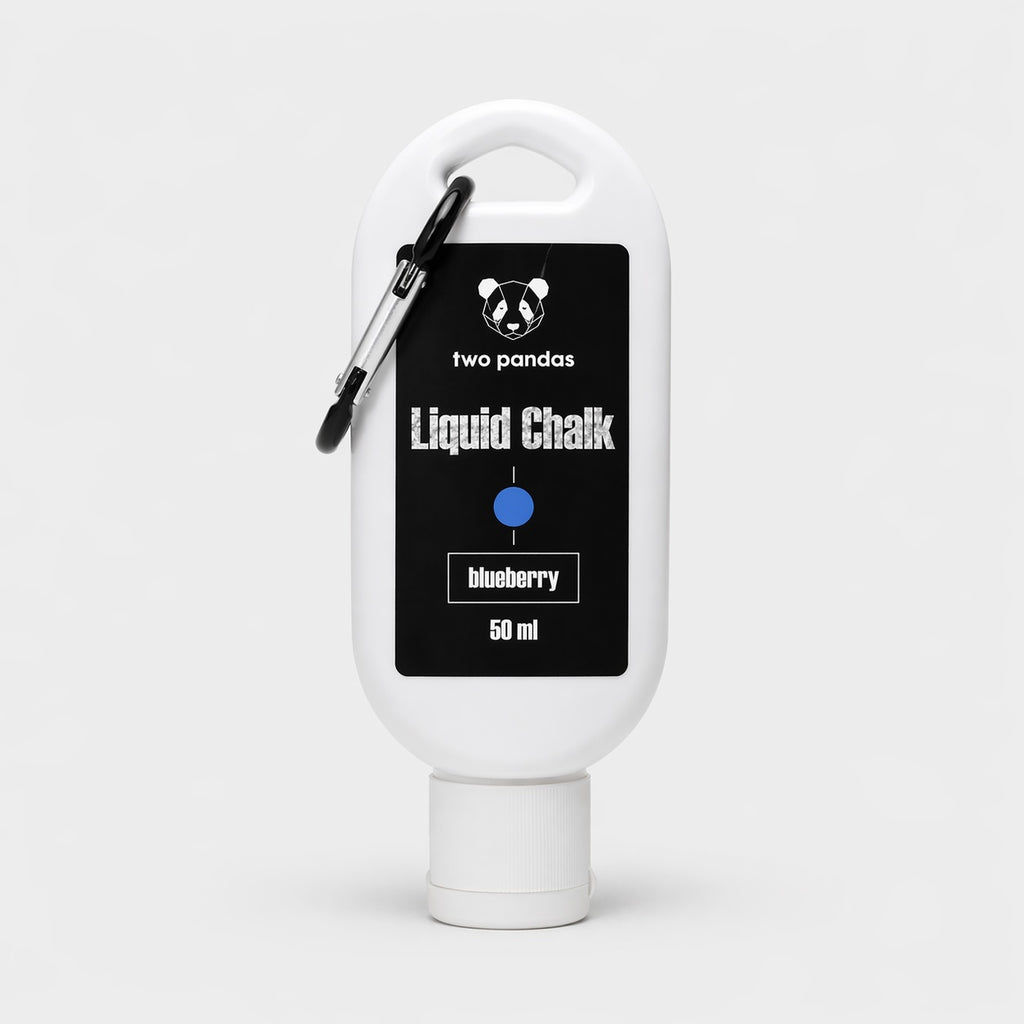 Two Pandas liquid chalk bottle with carabiner on a white background