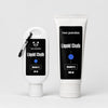 Two bottles of 'two pandas' liquid blueberry scented chalk with black labels on a white background