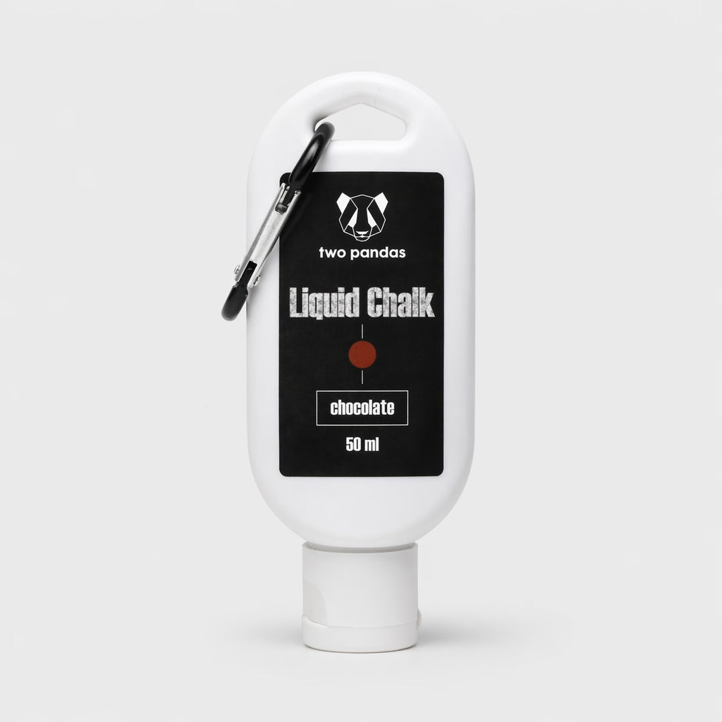 Two Pandas liquid chalk container with carabiner on a white background