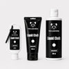 Three containers of two pandas liquid unscented chalk on a white background