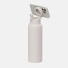White water bottle with a smartphone holder on a white background