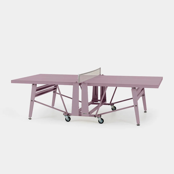 Violet ping pong table on a white background