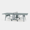Gray ping pong table on a white background