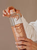 Glass Water Bottle + Faux Leather Sleeve | Mismatch Bronze 750ml | Equa