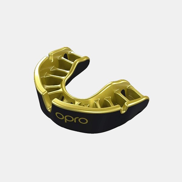 Self-Fit Gold Youth Mouthguard Black/Gold | Opro