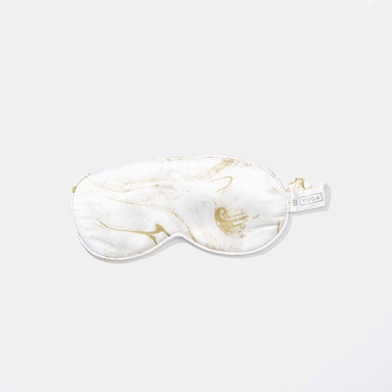 The Silk Sleep Mask - Marbled Gold | B Yoga